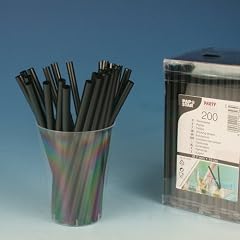 Cocktail Trinkhalme � 7 mm 15 cm schwarz Menge: 400 St