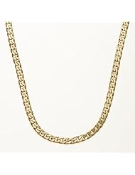 Simon Frank 14k Yellow Gold Overlay 30-inch Cuban Necklace 7mm