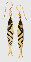 Laurel Burch Charcoal Relics Earrings