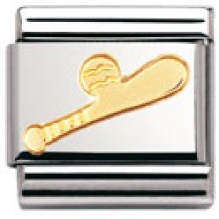 Nomination Composable Classic SPORT Edelstahl und 18K-Gold (Baseballschlager) 030106 Preisvergleich