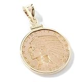 14K Gold $5 Indian Gold Coin Pendant