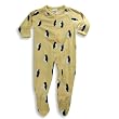 Famous Brand - Newborn And Infant Boys Footed Heavy Weight Blanket Sleeper, Yellow, Black (Size