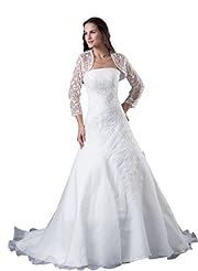 Strapless Floor Length Organza/Satin/Taffeta Lace-Up Backless Wrap Evening Dress 