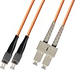 100M Multimode Duplex Fiber Optic Cable (50/125) - FC to SC