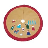 Kurt S. Adler 48-Inch Fabric Nativity Scene Christmas Tree Skirt