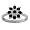 10k White Gold Black and White Diamond Ring (3/4 cttw), Size 5