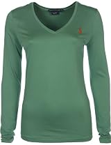 Ralph Lauren Womens V-Neck Longsleeve Green