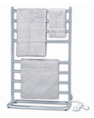 Warmrails Hyde Park Freestanding Towel Warmer and Drying Rack, Chrome