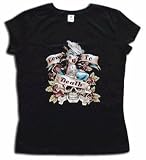LOVE TO DEATH Sailor Girl Retro Tattoo Women's Babydoll tee Shirt in 6 Colors Small thru XL