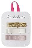Rockahula Kidsロッカフラキッズ/H470Nグリッターグログランクリップ3個セット/ナチュラル