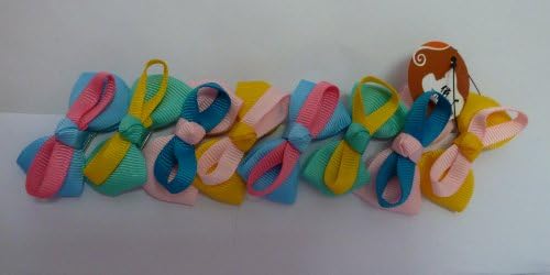WittyGirl (TM) Cute Hair Clips Mix Colored Set 8pcs For Kids Pink/Yellow/Green/Blue