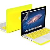 GMYLE(R) 3 in 1 Neon Yellow Matte Hard Case for Macbook Pro 13 (Model: A1278) - with Silicon Keyboard Cover- Screen Protector - (not fit for 13 Macbook Pro with Retina display)