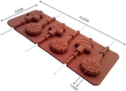 High-Temperature 6-Hole Christmas Tree And Snowflake Styling Lollipop Molds Chocolate Silicone Baking Cake Moulds