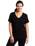 Hue Sleepwear Women's Plus Size Short Sleeve V Neck Tee, Black, 1X Hue Sleepwear Women's Plus Size Short Sleeve V Neck Tee, Black, 1X