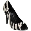 Glaze by Adi Zebra Print Peep Toe Pumps Glaze by Adi Zebra Print Peep Toe Pumps