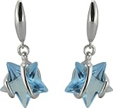 R&T - 50931 - Boucles dOreilles Femme - Argent 925/1000 - 2.30Gr - Oxydes de Zirconium Etoiles Bleues