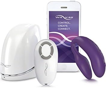 We Vibe 4 Plus Purple - Most Advanced Couples Massager Bundle with 2 Facial Masks and 1 Pack Facial Blotting Tissue