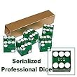 19mm A Grade Serialized Set of Casino Dice-Green - Casino Supplies > Craps Supplies