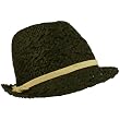 Ladies Teens Beach Summer Light Weight Ribbon Bow Vent Fedora Sun Cap Hat Black