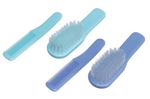 Childrens Toyshop   : BABY BRUSH AND COMB SET LILAC OR BLUE