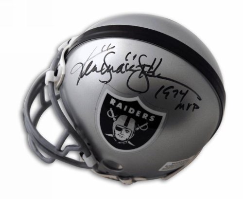 Autographed Ken Stabler Oakland Raiders Mini Helmet Inscribed Snake And 1974 MVP