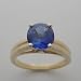 14k Yellow Gold Contemporary Sapphire 2.09 Ct Sapphire Ring