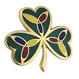 Gold Plated Shamrock Brooch - Made in Ireland