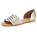 DREAM PAIRS RITAA Women's Gladiator Easy Slip On Open Narrow Toe Flat Summer Sandals