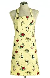 Sin in Linen Vintage Tattoo Print Apron