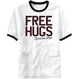 T-Shirt Ringer White  Free Hugs ... Trinidadian Way !  Free Hugs Campaign & Juan Mann Tribute . Trinidad And Tobago Country