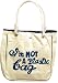 Im I'm not a plastic bag in Tote/Shopping Bag-Blue Trim