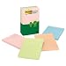 Post-it® Notes, Original Pad, 4 Inches x 6 Inches, Lined, Recycled, Asstorted Pastel Colors, Five Pads per Pack