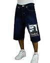 Makaveli Tupac Baggy Long Denim Shorts