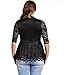 Dilanni Women V-neck Half Sleeve High Waist Formal Linder Lace Top (0X-5X)