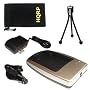 HQRP Travel Kit for Canon ZR800 ZR930 Digital Camcorder - Fast Battery Charger Replacement plus HQRP Black Mini Tripod & HQRP Carrying Bag