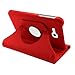 LK 360 Rotating PU Leather Case Cover with Screen Protector and Stylus Pen for Samsung Galaxy Tab 3 Lite 7.0 T110 / T111 - Red
