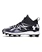 Under Armour Boy's Hammer Mid RM Junior Football Cleat Black/White Size 1 M US