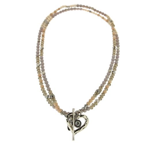 Sweet Deluxe Damen-Kette Heartbeat beige 45-114 cm 00111 Preisvergleich