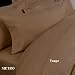 METRO Bed Sheet Set 500 Thread Count Solid Sateen 100% Egyptian Cotton Taupe (Queen).
