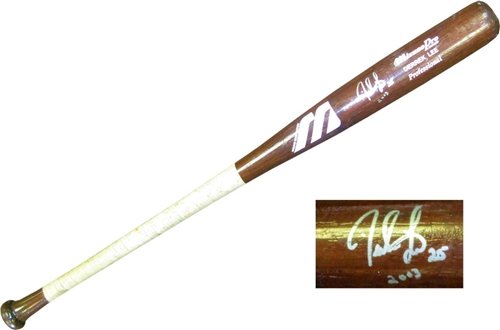 Derek Lee ''2003'' Autographed / Signed Game Used Mizuno Pro bat