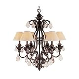 IMAGE OF TransGlobe Lighting 8276 EI Crystal Flair Chandelier with Crystal Accents in Enriched Iron
