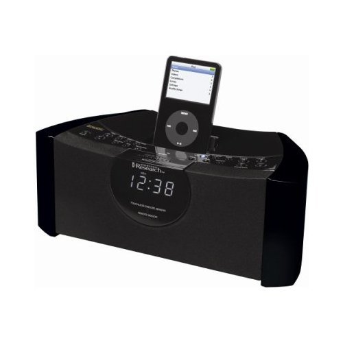 Black Clock Radio With SmartSet And iPod Dock