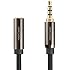 FosPower (3 Feet) 3.5mm Male to 3.5mm Female Auxiliary 4-Conductor TRRS Stereo Audio Extension Cable [24K Gold Plated Connectors] for Apple, Samsung, Motorola, HTC, Nokia, LG, Sony & More