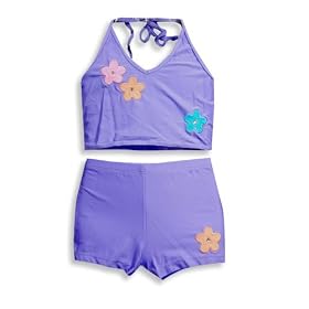 Lipstik - Girls 2 Piece Tankini Bathing Suit, Purple