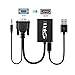 Links 67 VGA to HDMI Scaler/Converter with Audio Support and USB for Power- Black