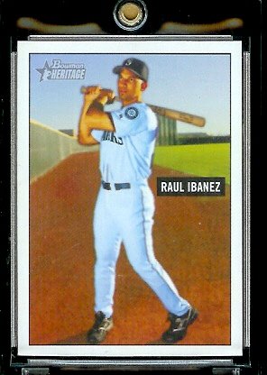 2005 Bowman Heritage # 158 Raul Ibanez Seattle Mariners Baseball Card