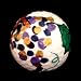 GOLF BALL - HAND PAINTED - DESIGN: GRAPES & VINES