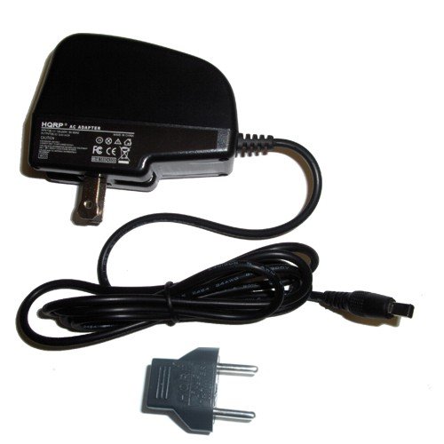 HQRP Wall AC Power Adapter, Charger, Square Connector for Samsung HMX-H100 HMX-H1000P HMX-H100N HMX-H100P HMX-H104 Camcorder plus Euro Plug Adapter