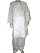 Anti-flash White Thread Embroidered Cotton Girls Salwar Kameez India