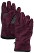 Columbia Womens Pearl Plush Fleece Glove, Black Cherry, Large